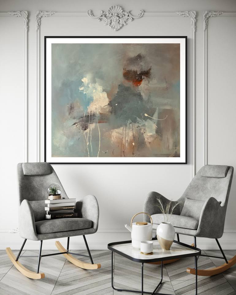 Original Abstract Expressionism Abstract Painting by Rodrigue Semabia