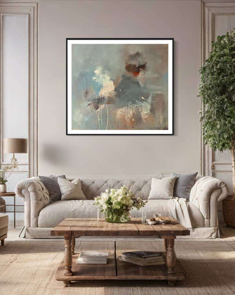 Original Abstract Expressionism Abstract Painting by Rodrigue Semabia