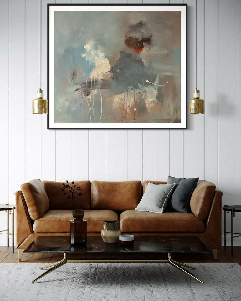 Original Abstract Expressionism Abstract Painting by Rodrigue Semabia