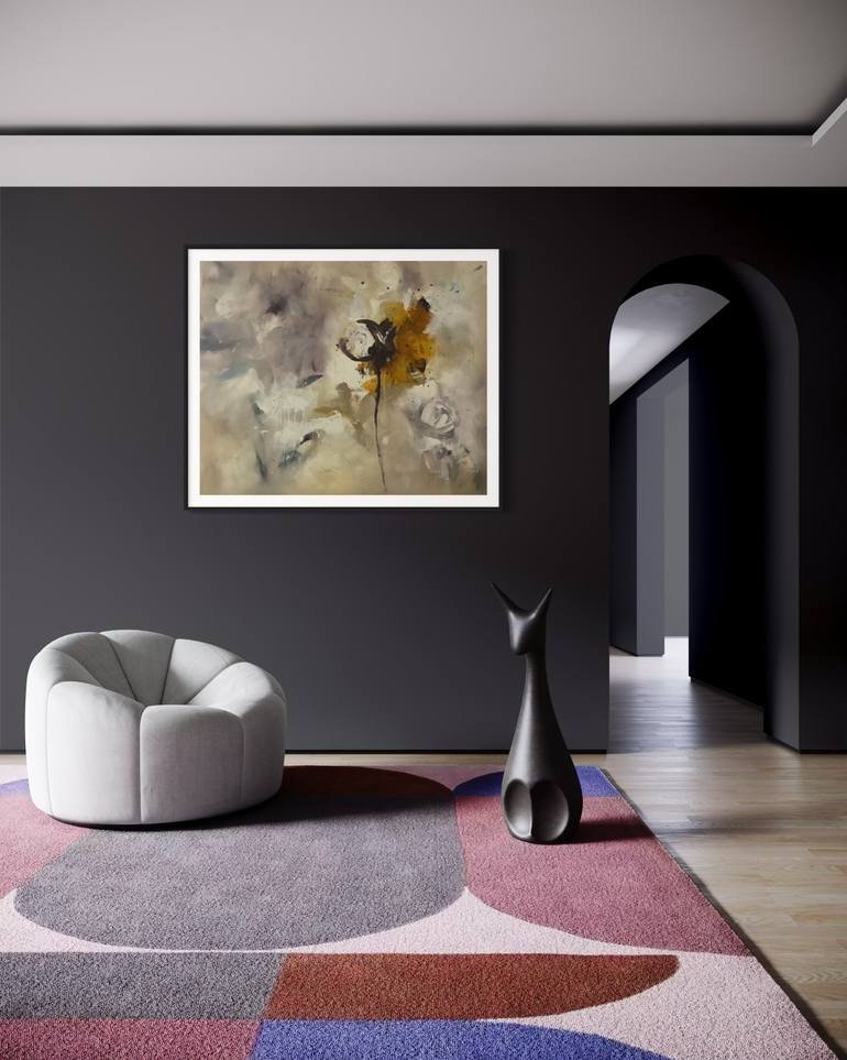 Original Abstract Expressionism Abstract Painting by Rodrigue Semabia