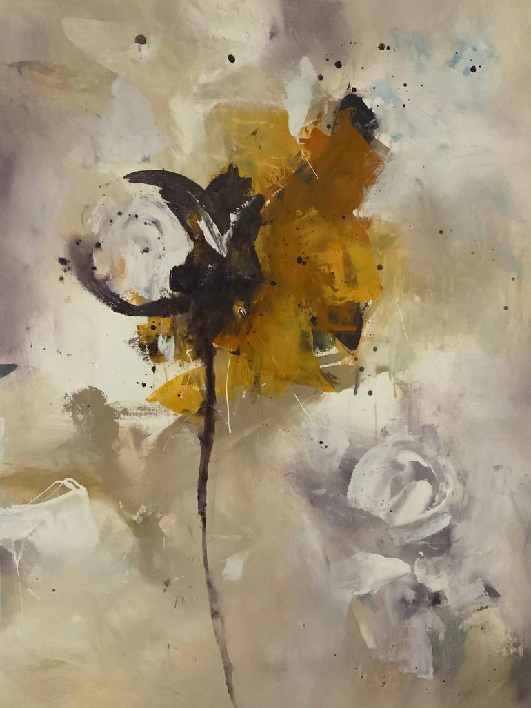 Original Abstract Expressionism Abstract Painting by Rodrigue Semabia