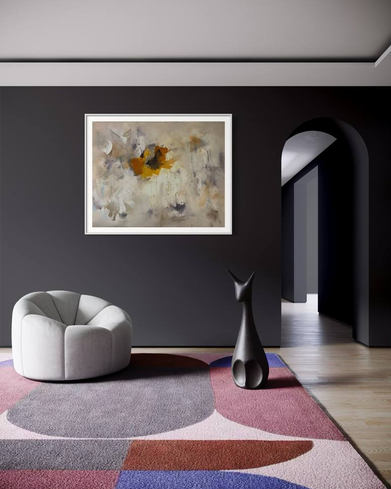 Original Abstract Expressionism Abstract Painting by Rodrigue Semabia