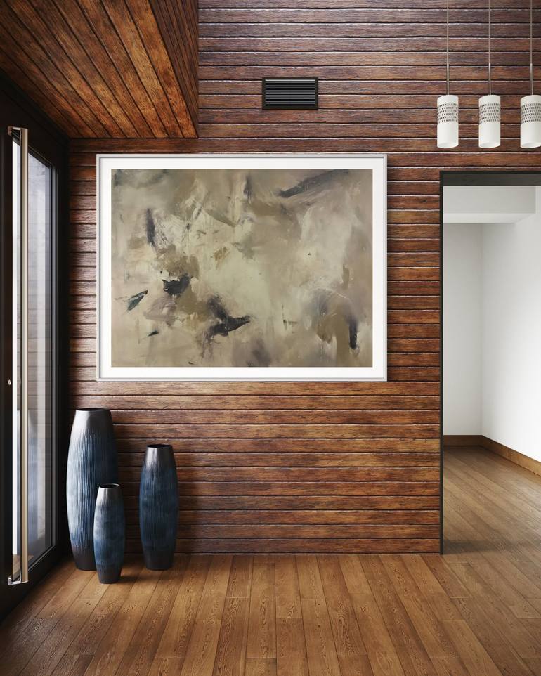 Original Abstract Expressionism Abstract Painting by Rodrigue Semabia