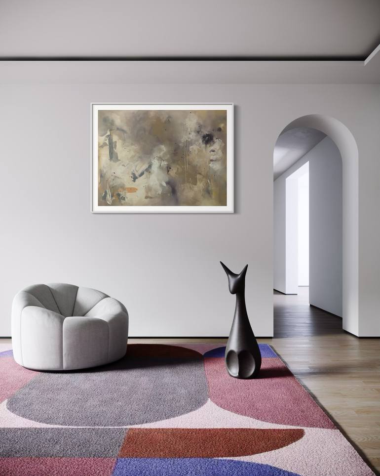 Original Abstract Expressionism Abstract Painting by Rodrigue Semabia