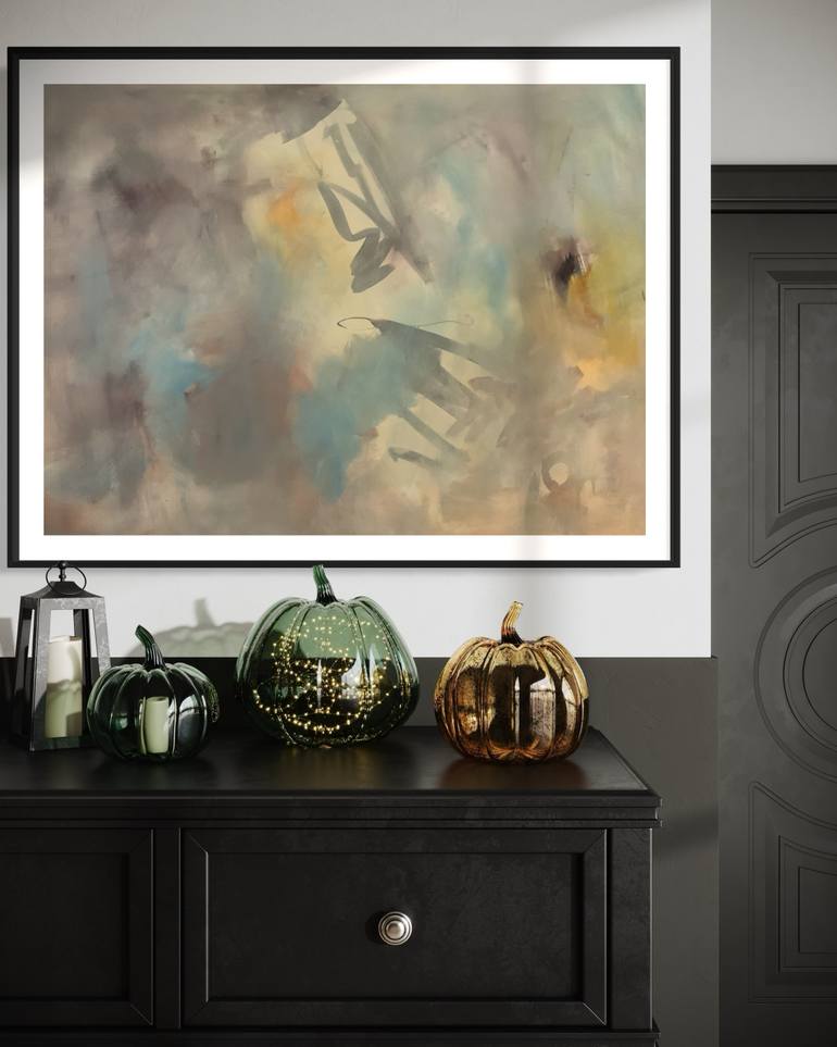 Original Abstract Expressionism Abstract Painting by Rodrigue Semabia
