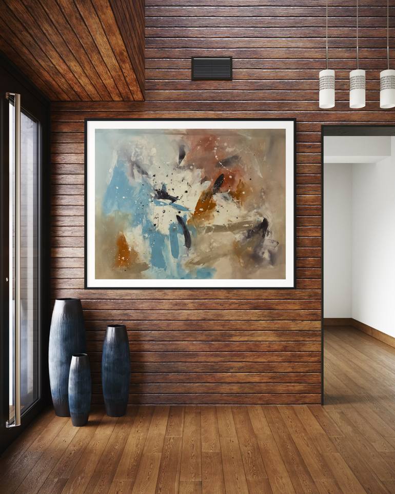 Original Abstract Expressionism Abstract Painting by Rodrigue Semabia