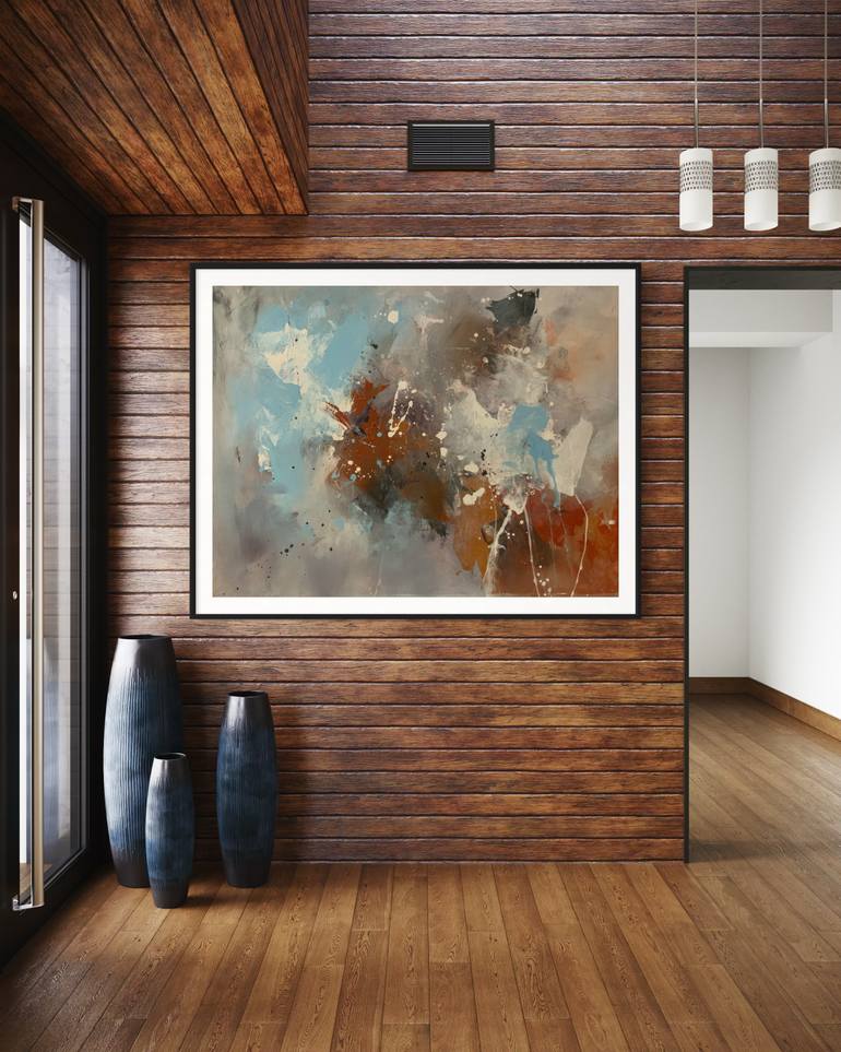 Original Abstract Expressionism Abstract Painting by Rodrigue Semabia