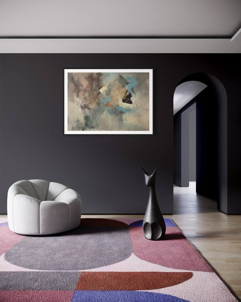 Original Abstract Expressionism Abstract Painting by Rodrigue Semabia