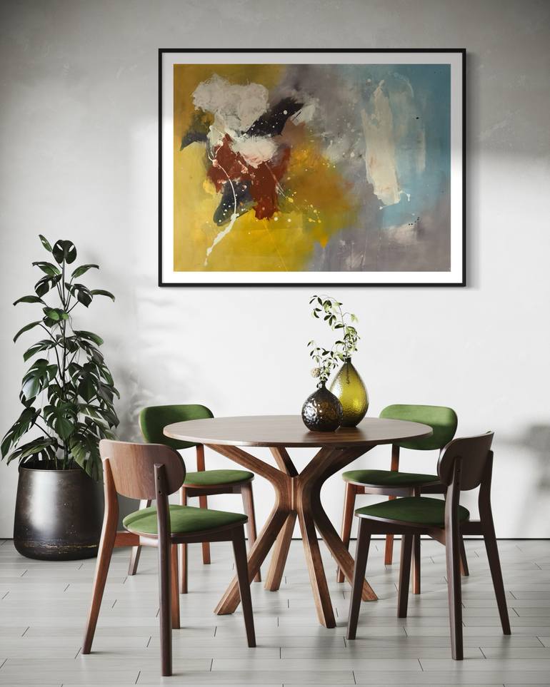 Original Abstract Expressionism Abstract Painting by Rodrigue Semabia