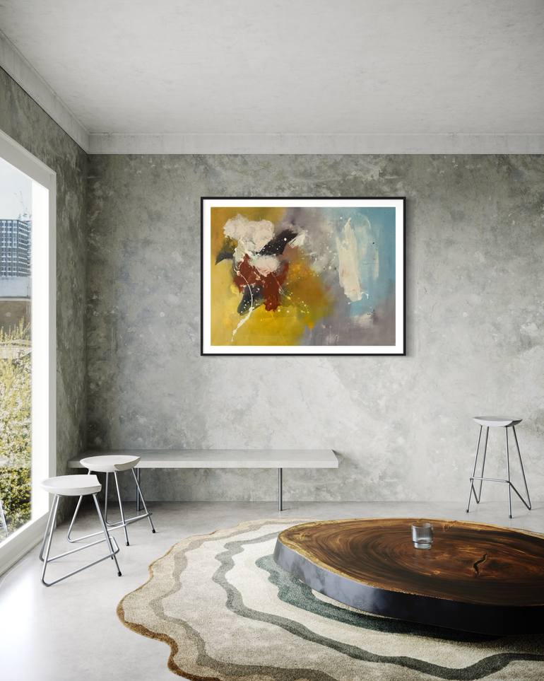 Original Abstract Expressionism Abstract Painting by Rodrigue Semabia