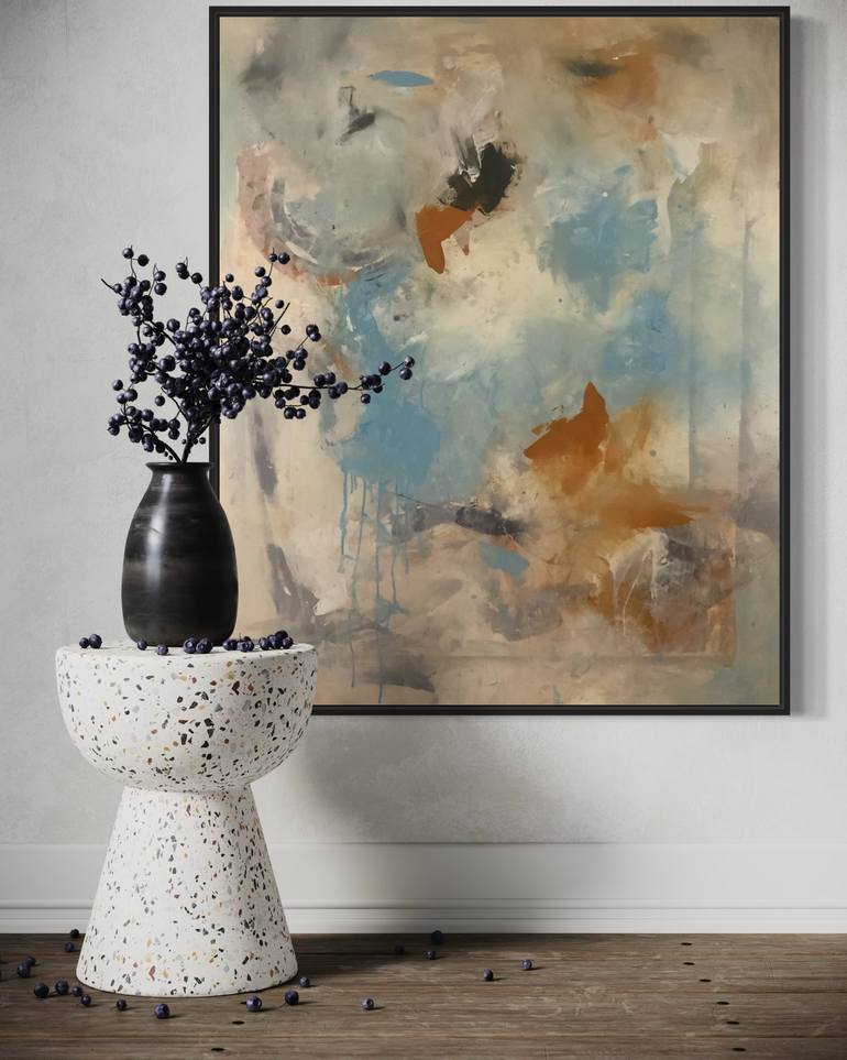 Original Abstract Expressionism Abstract Painting by Rodrigue Semabia
