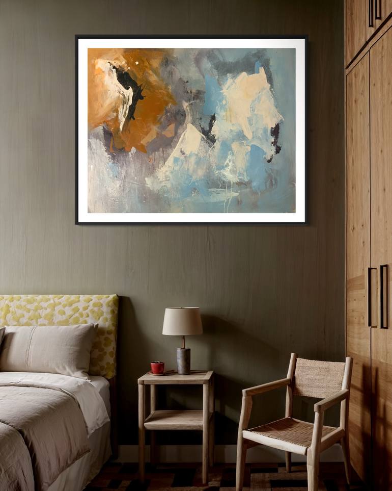 Original Abstract Expressionism Abstract Painting by Rodrigue Semabia
