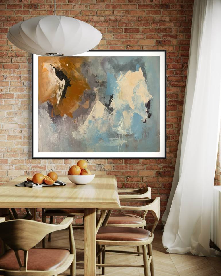Original Abstract Expressionism Abstract Painting by Rodrigue Semabia