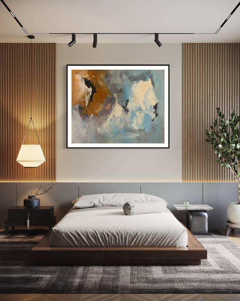 Original Abstract Expressionism Abstract Painting by Rodrigue Semabia