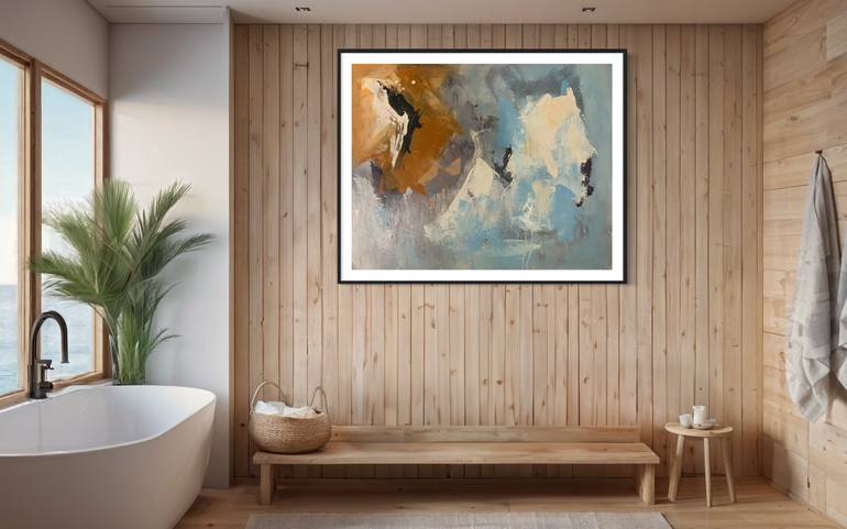 Original Abstract Expressionism Abstract Painting by Rodrigue Semabia
