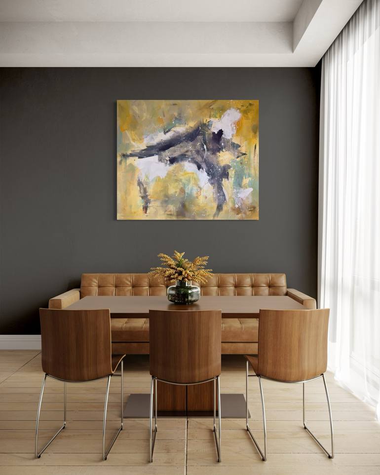 Original Abstract Expressionism Abstract Painting by Rodrigue Semabia