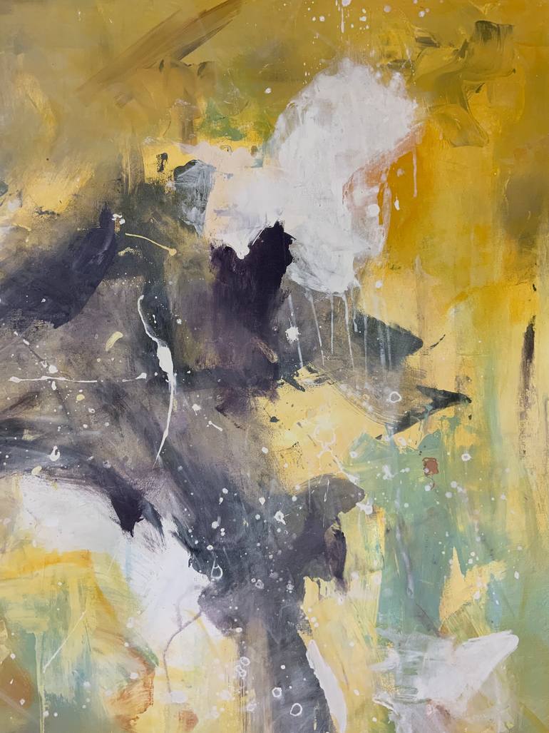 Original Abstract Expressionism Abstract Painting by Rodrigue Semabia