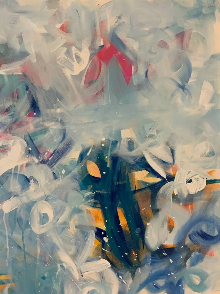 Original Abstract Expressionism Abstract Painting by Rodrigue Semabia