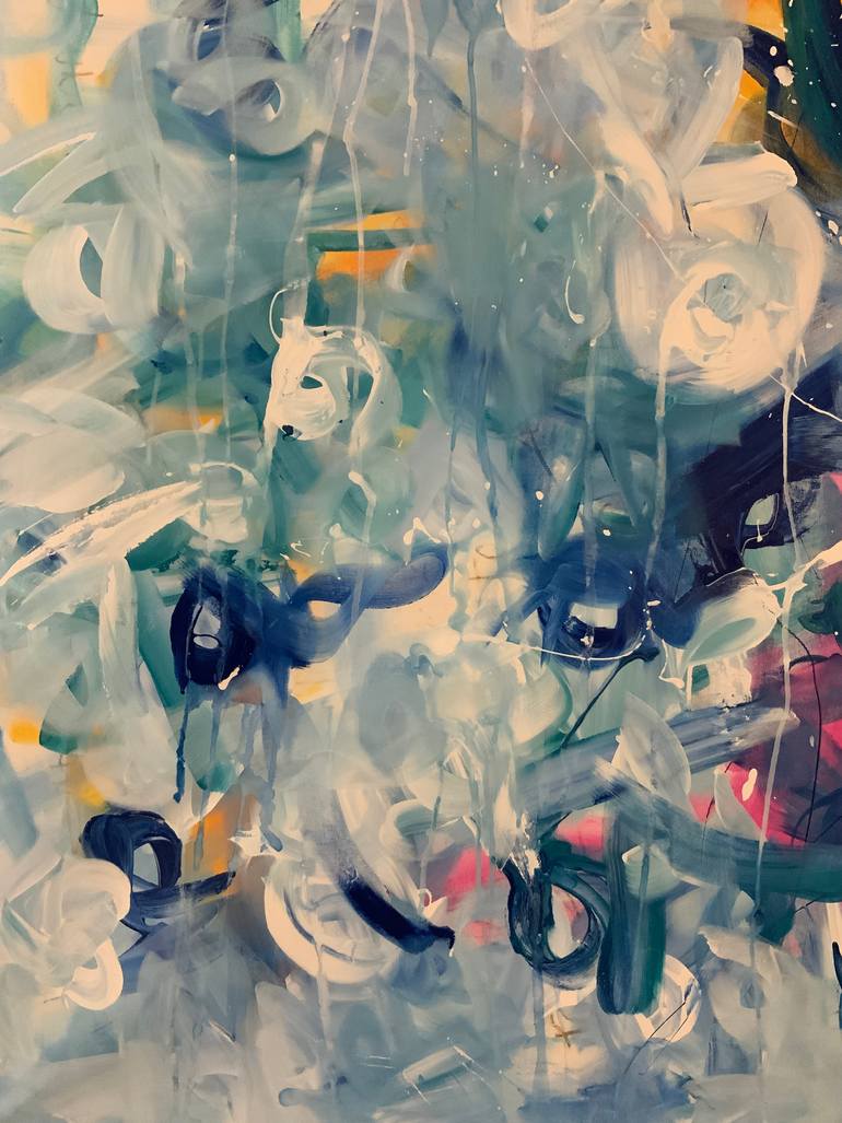 Original Abstract Expressionism Abstract Painting by Rodrigue Semabia
