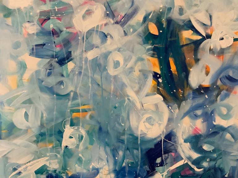 Original Abstract Expressionism Abstract Painting by Rodrigue Semabia
