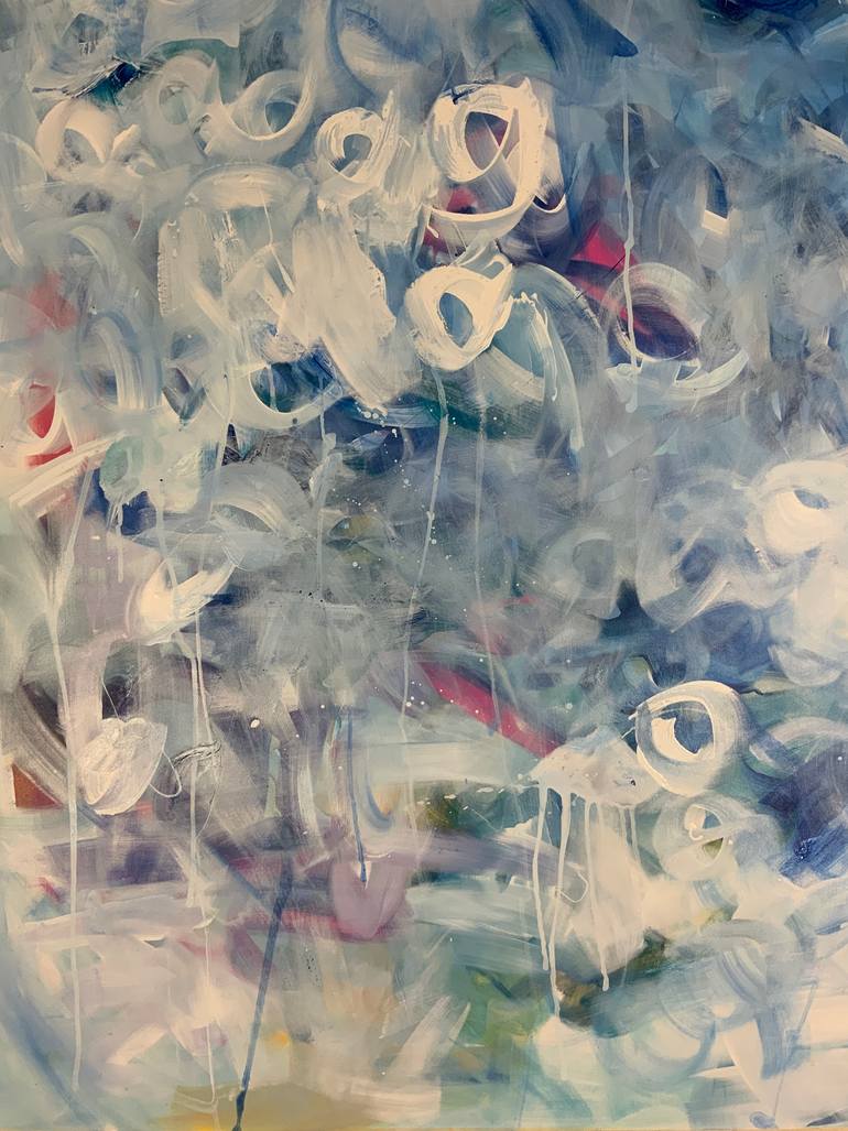 Original Abstract Expressionism Abstract Painting by Rodrigue Semabia