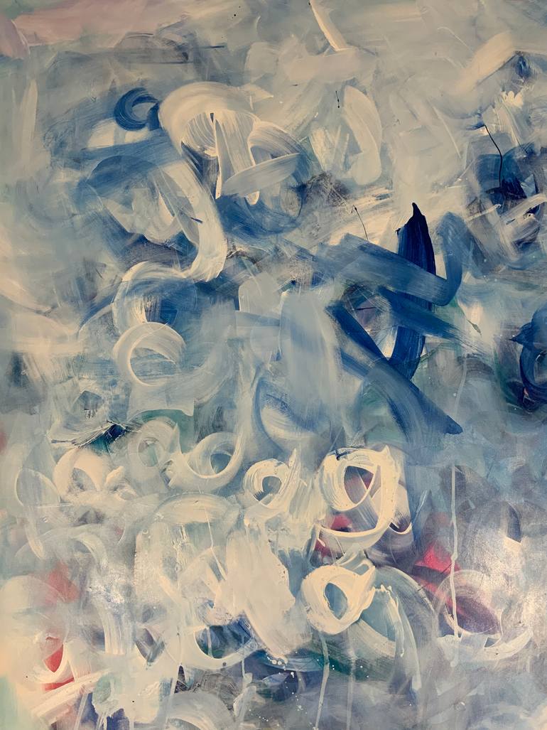 Original Abstract Expressionism Abstract Painting by Rodrigue Semabia