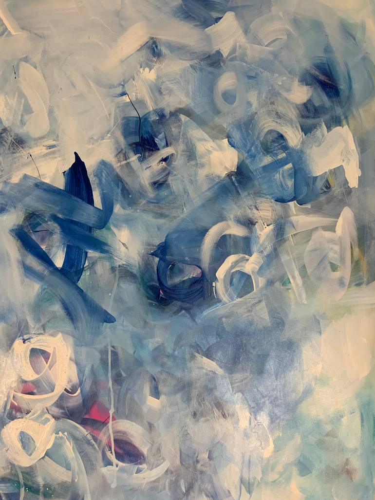 Original Abstract Expressionism Abstract Painting by Rodrigue Semabia