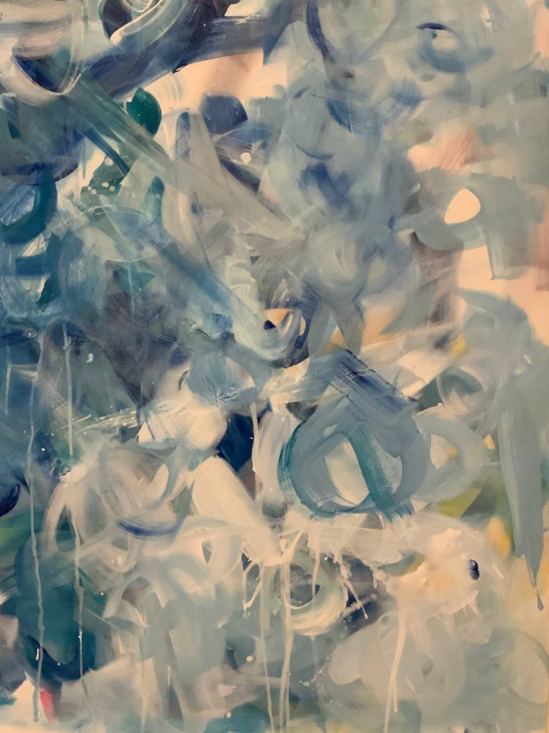 Original Abstract Expressionism Abstract Painting by Rodrigue Semabia