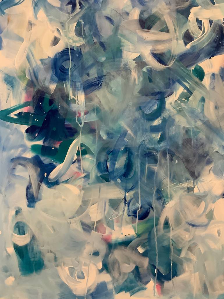 Original Abstract Expressionism Abstract Painting by Rodrigue Semabia