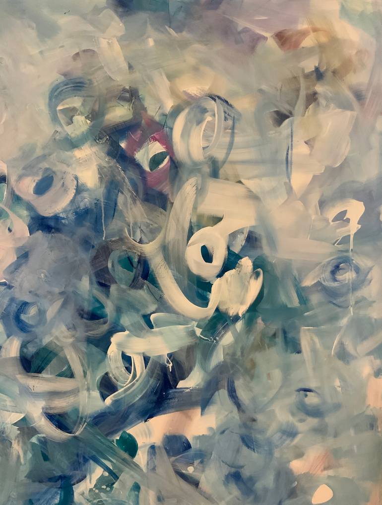 Original Abstract Expressionism Abstract Painting by Rodrigue Semabia