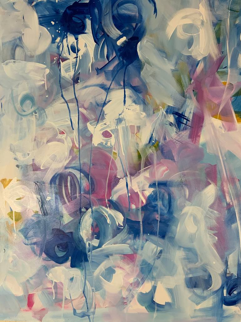 Original Abstract Expressionism Abstract Painting by Rodrigue Semabia