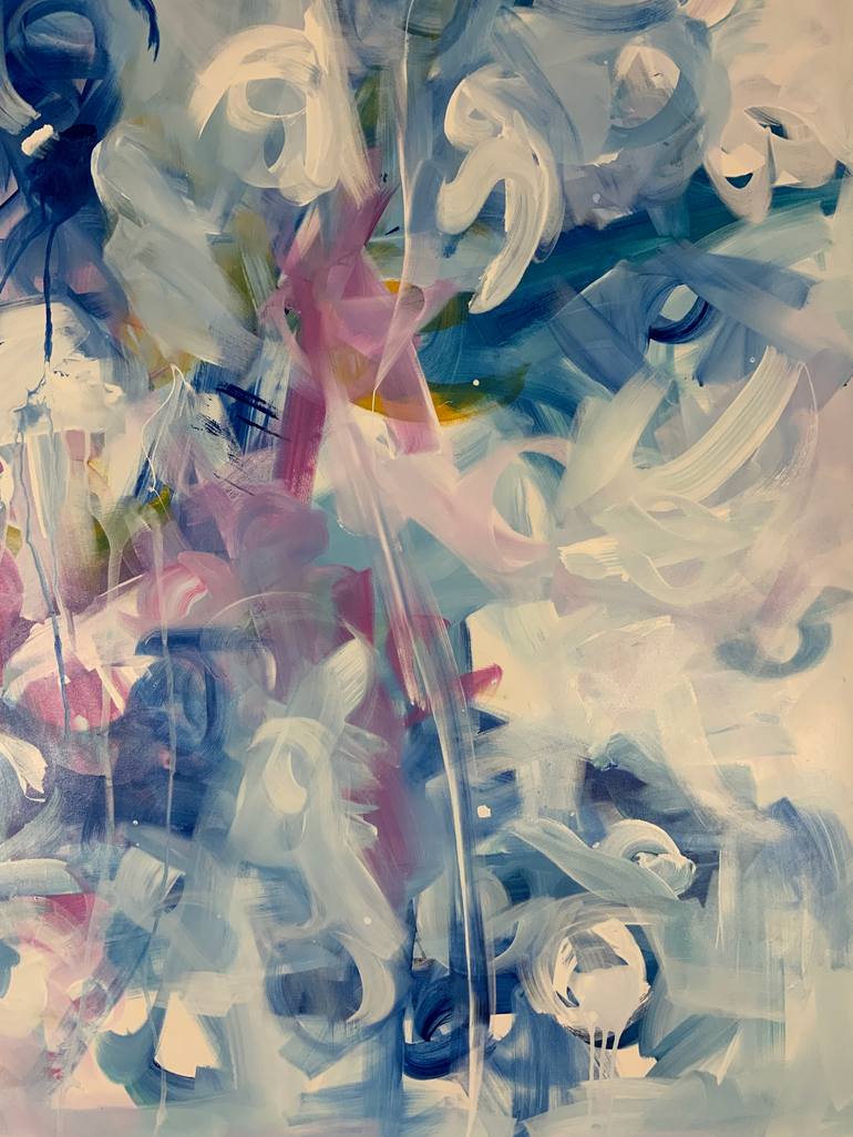 Original Abstract Expressionism Abstract Painting by Rodrigue Semabia