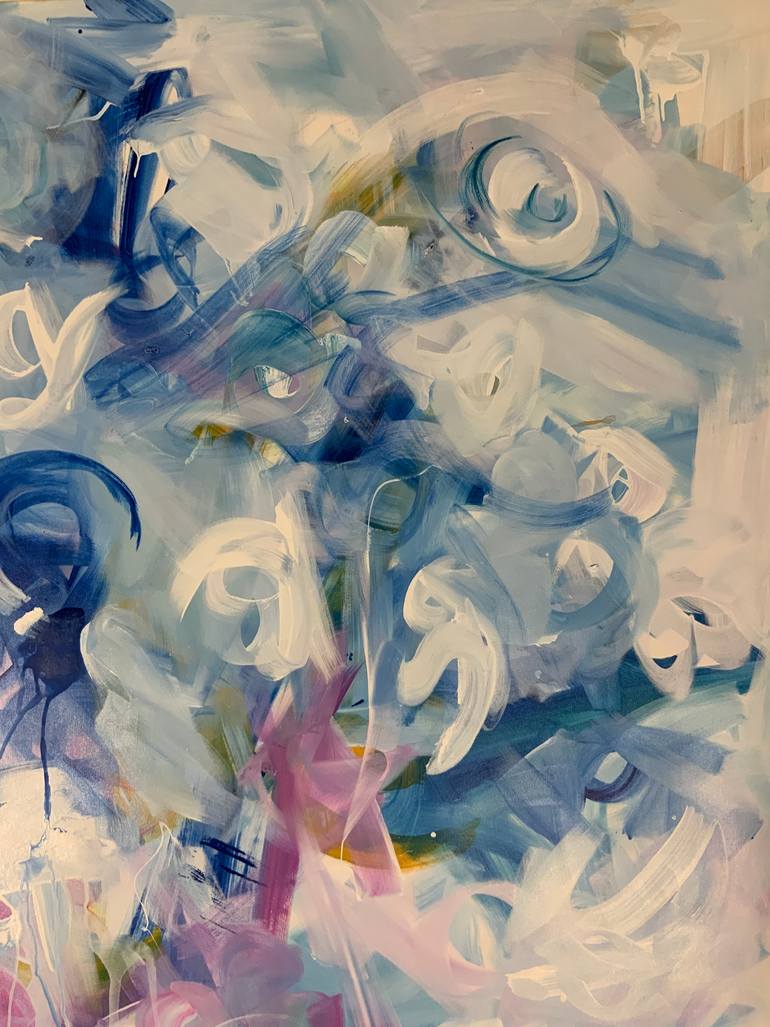 Original Abstract Expressionism Abstract Painting by Rodrigue Semabia