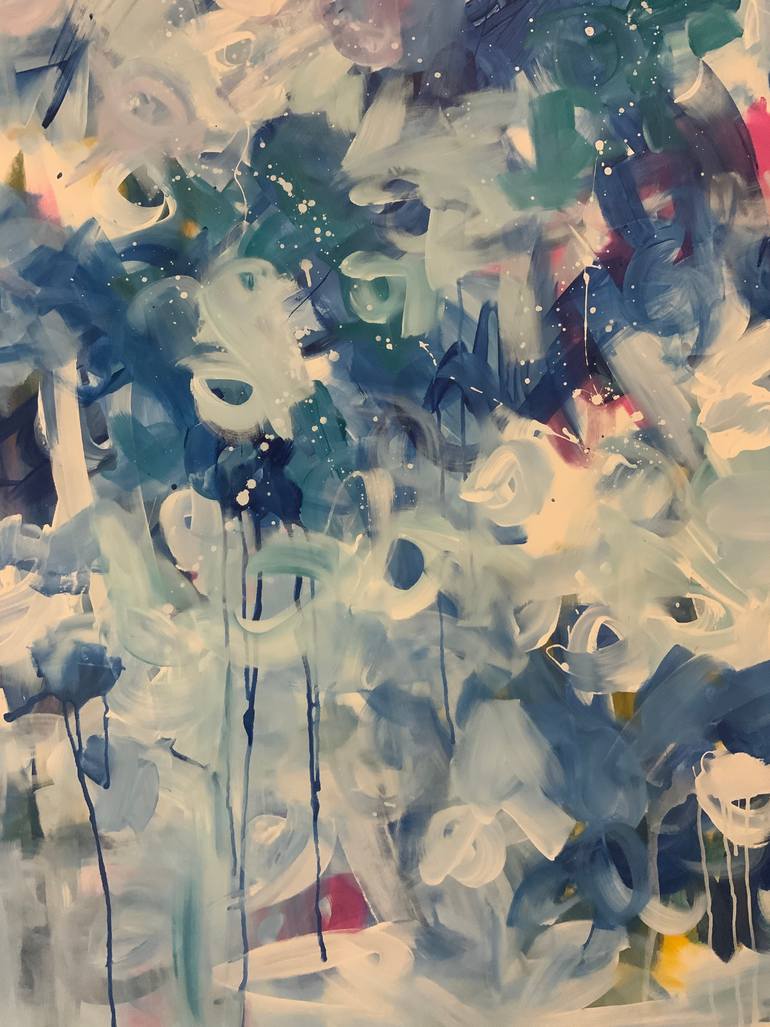Original Abstract Expressionism Abstract Painting by Rodrigue Semabia