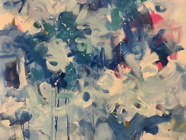 Original Abstract Expressionism Abstract Painting by Rodrigue Semabia