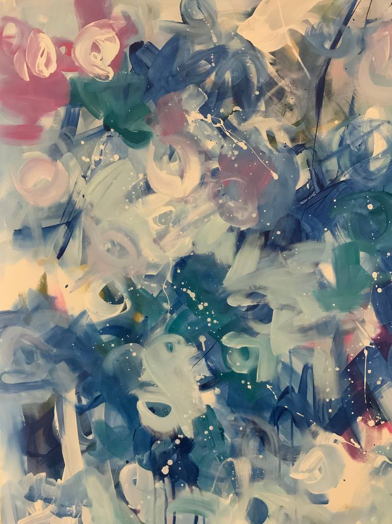Original Abstract Expressionism Abstract Painting by Rodrigue Semabia