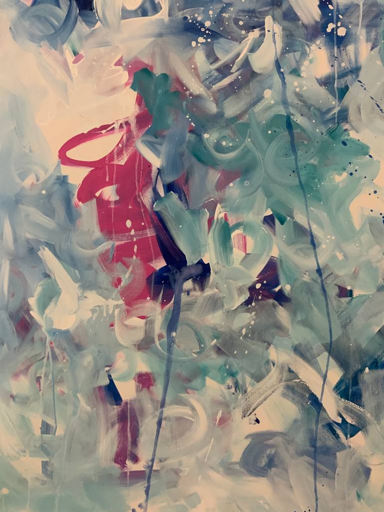 Original Abstract Expressionism Abstract Painting by Rodrigue Semabia