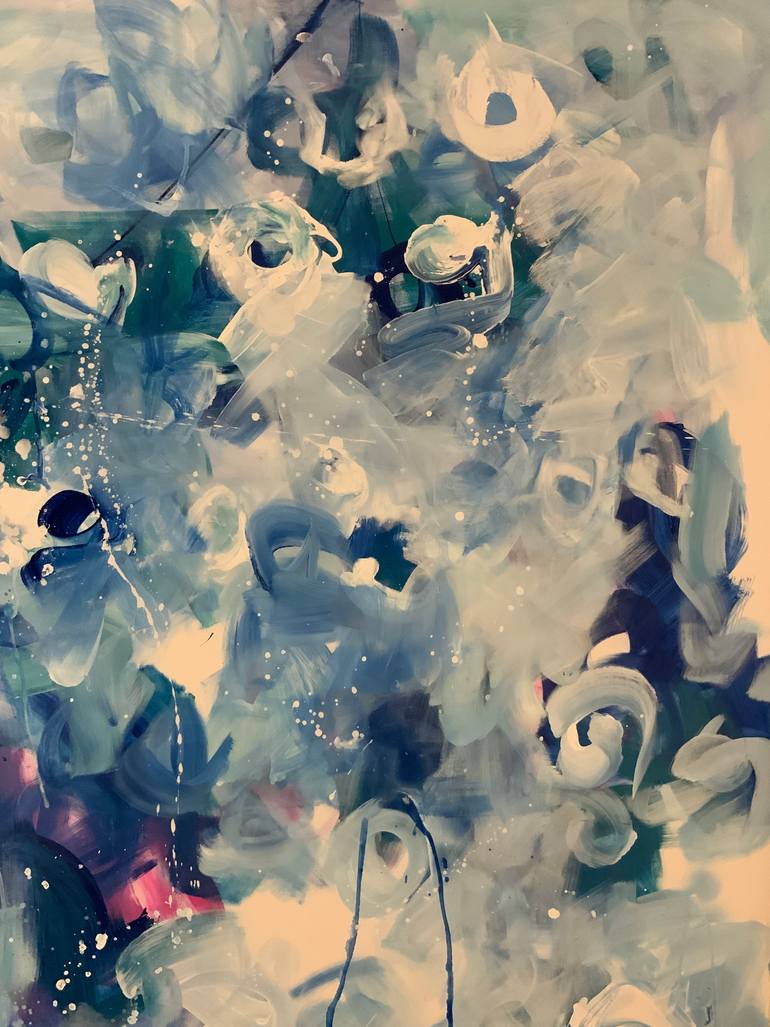 Original Abstract Expressionism Abstract Painting by Rodrigue Semabia