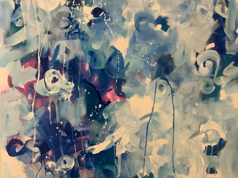 Original Abstract Expressionism Abstract Painting by Rodrigue Semabia