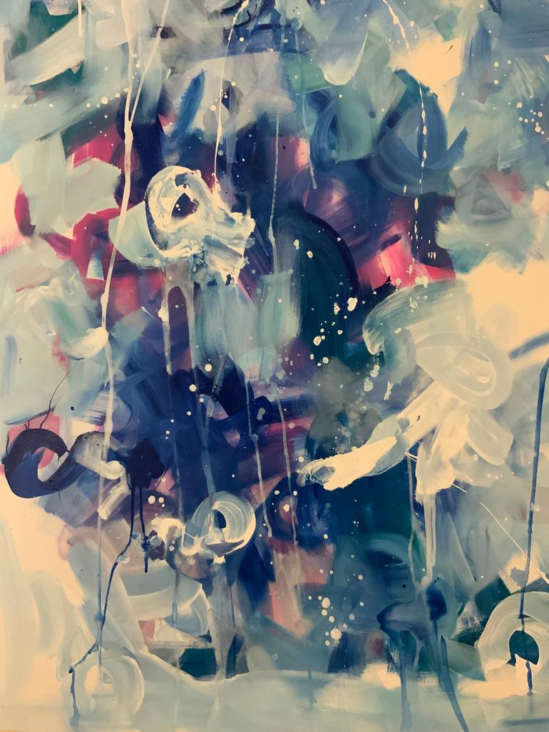 Original Abstract Expressionism Abstract Painting by Rodrigue Semabia