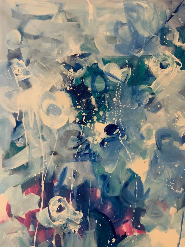 Original Abstract Expressionism Abstract Painting by Rodrigue Semabia