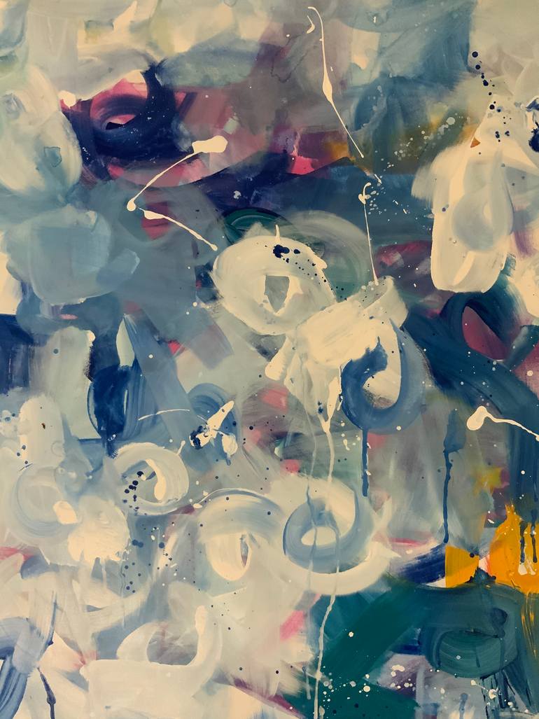 Original Abstract Expressionism Abstract Painting by Rodrigue Semabia