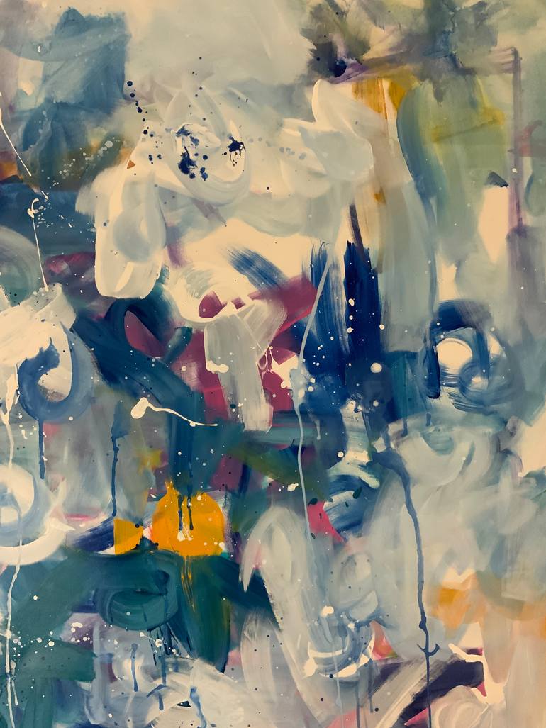 Original Abstract Expressionism Abstract Painting by Rodrigue Semabia