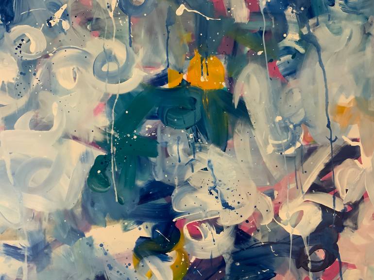 Original Abstract Expressionism Abstract Painting by Rodrigue Semabia