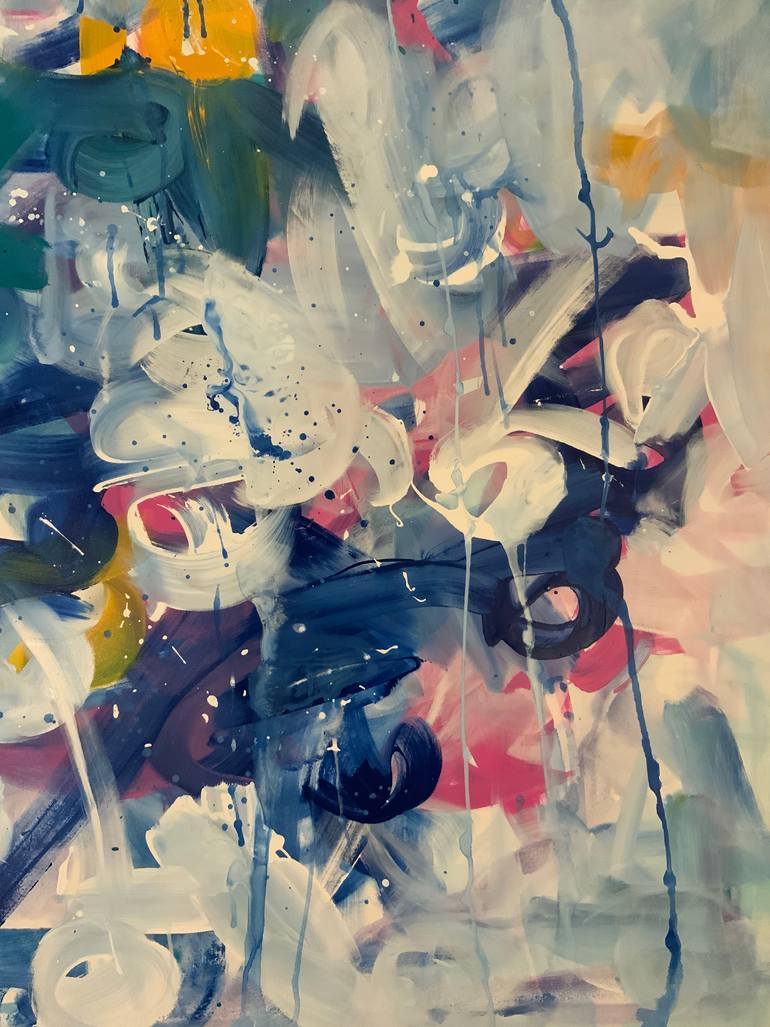 Original Abstract Expressionism Abstract Painting by Rodrigue Semabia