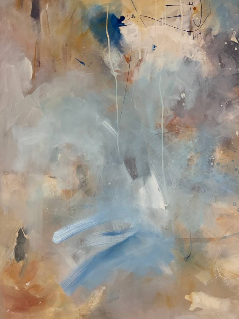 Original Abstract Expressionism Abstract Painting by Rodrigue Semabia