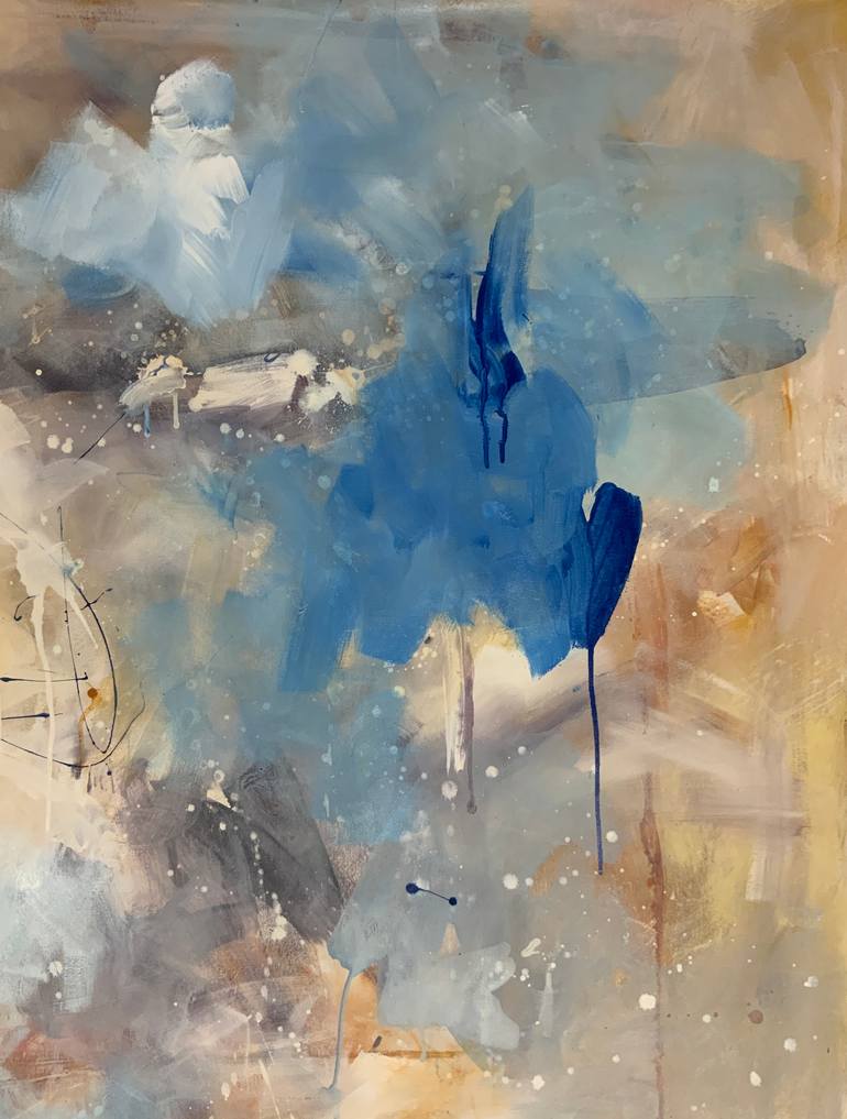 Original Abstract Expressionism Abstract Painting by Rodrigue Semabia