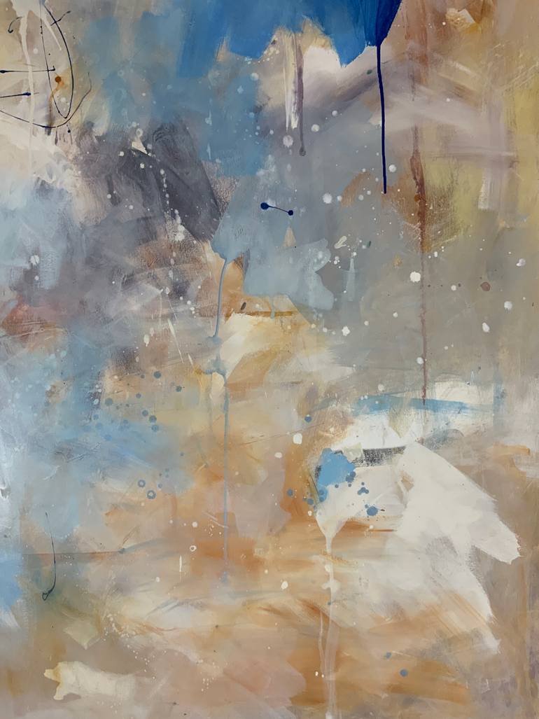 Original Abstract Expressionism Abstract Painting by Rodrigue Semabia