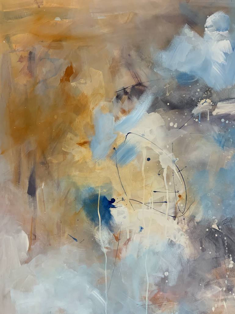 Original Abstract Expressionism Abstract Painting by Rodrigue Semabia