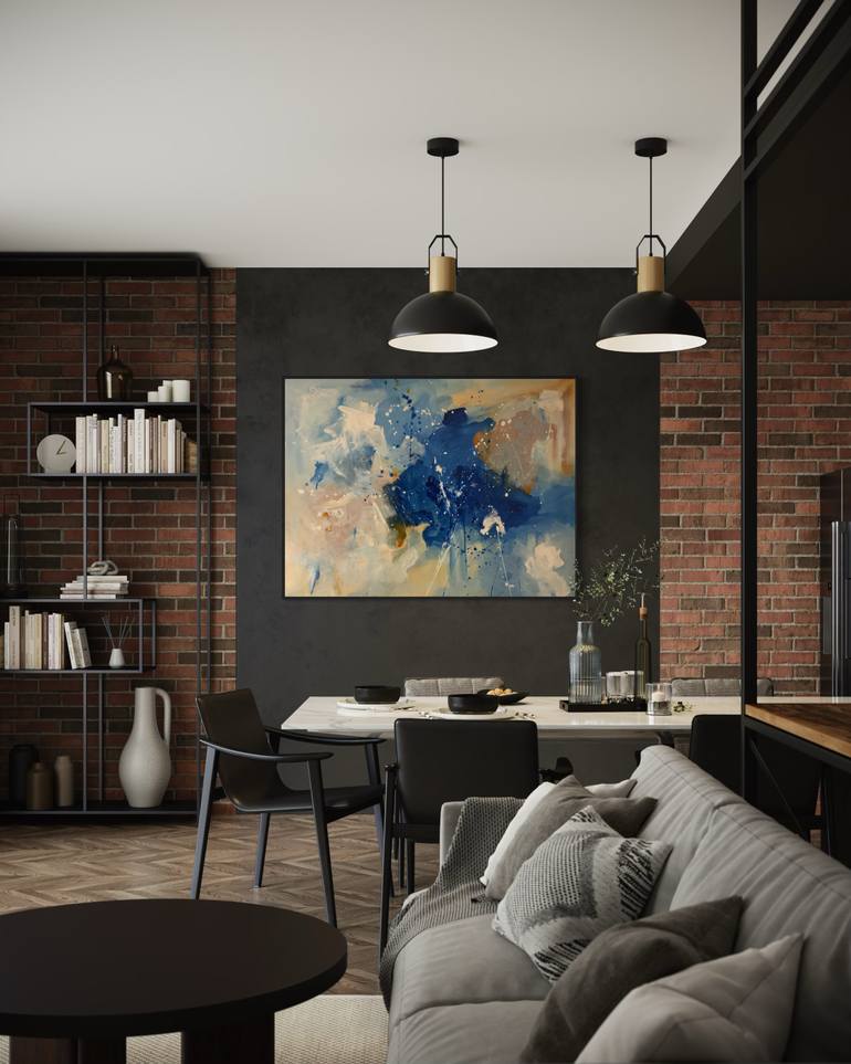 Original Abstract Expressionism Abstract Painting by Rodrigue Semabia